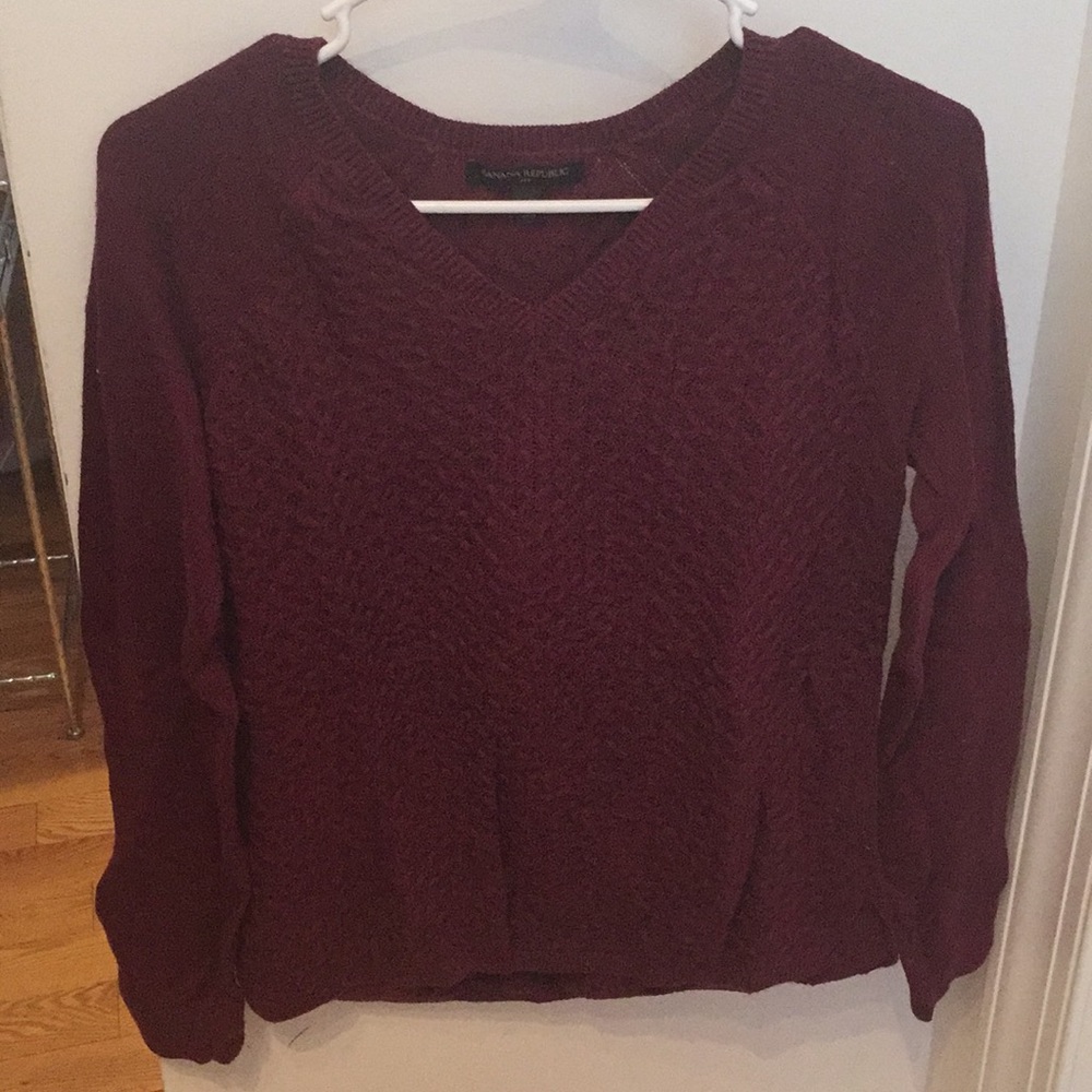 Dark red sweater